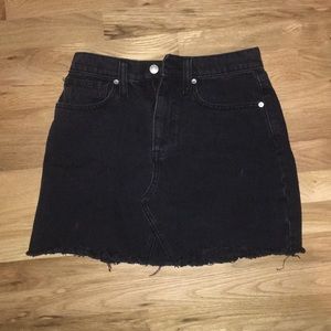 Madewell black denim skirt